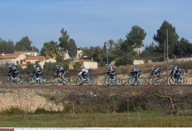 Sunshine and blue skies are plentiful for Omega Pharma-QuickStep at their camp in Calpe