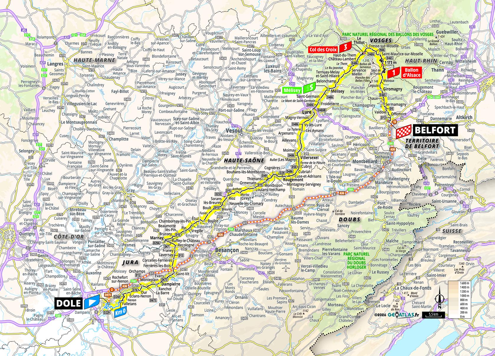 Route information for the 2026 Tour de France