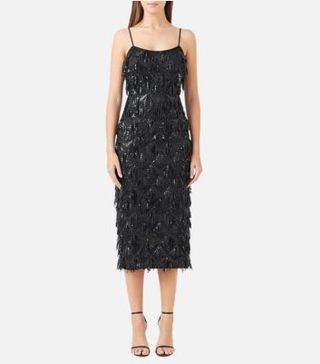 Image of black sparkly dress