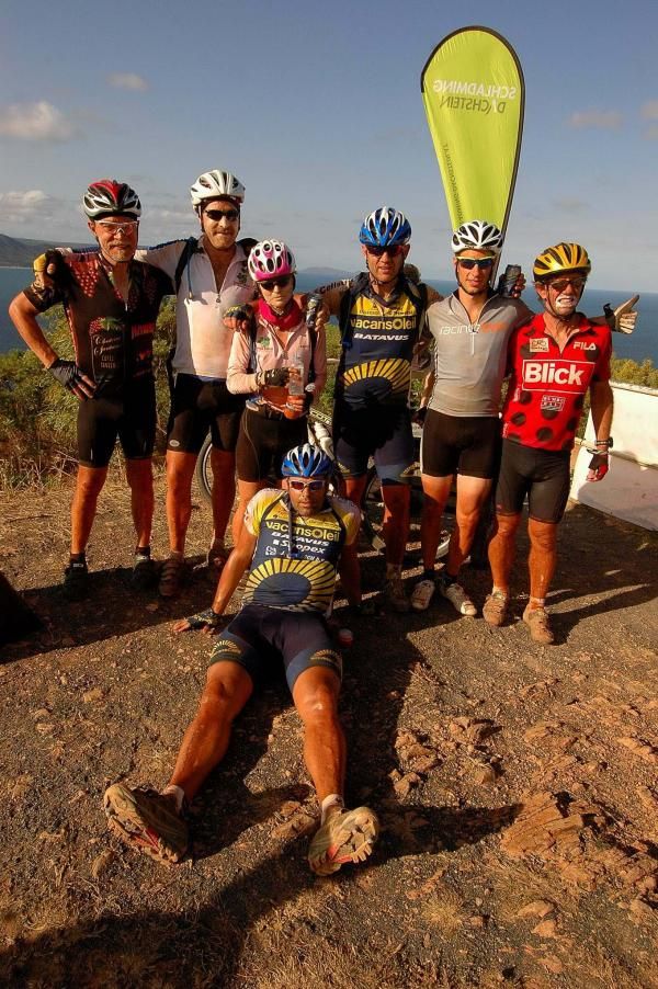 Matej Mugerli with his riding companions.