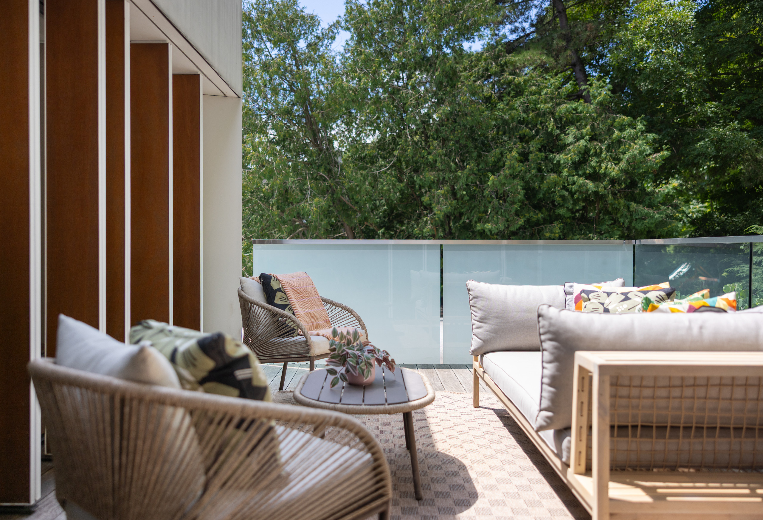 The house has a roof terrace as well as outdoor dining areas