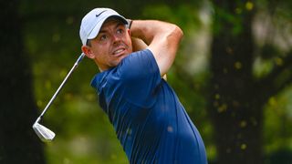 Rory McIlroy takes a shot during the Travelers Championship