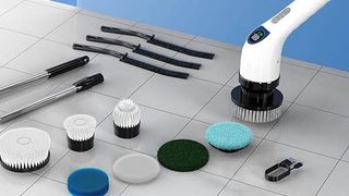 Electric scrubber with different attachments