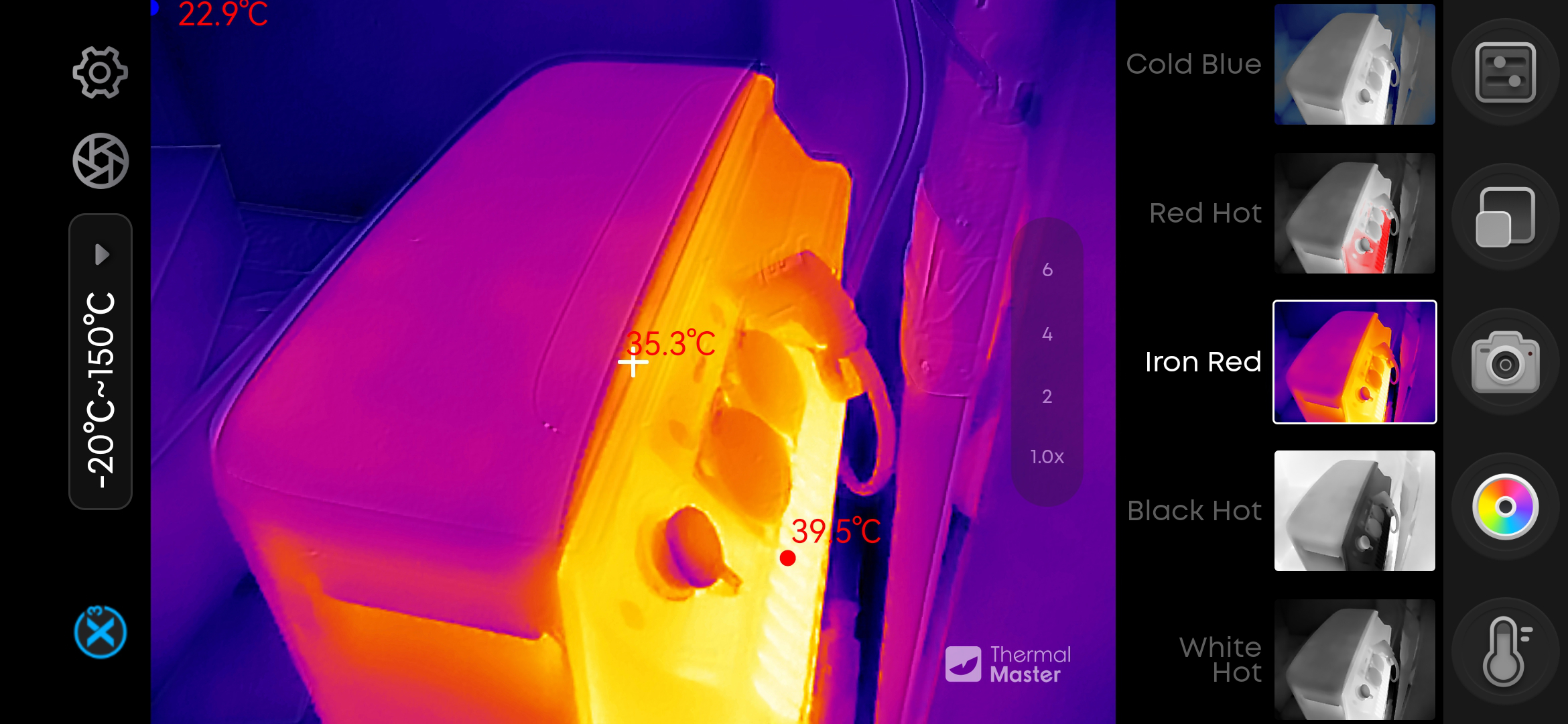 Thermal Master P4 application on Android
