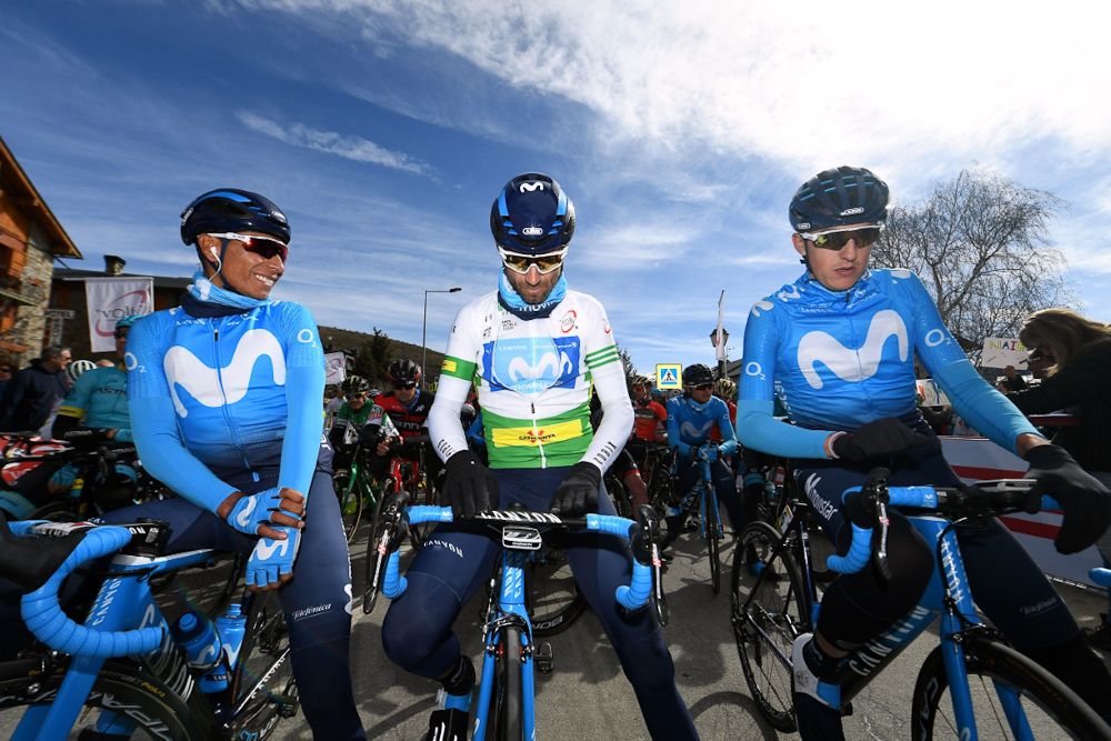 Movistar's Nairo Quintana, Marc Soler, and Alejandro Valverde