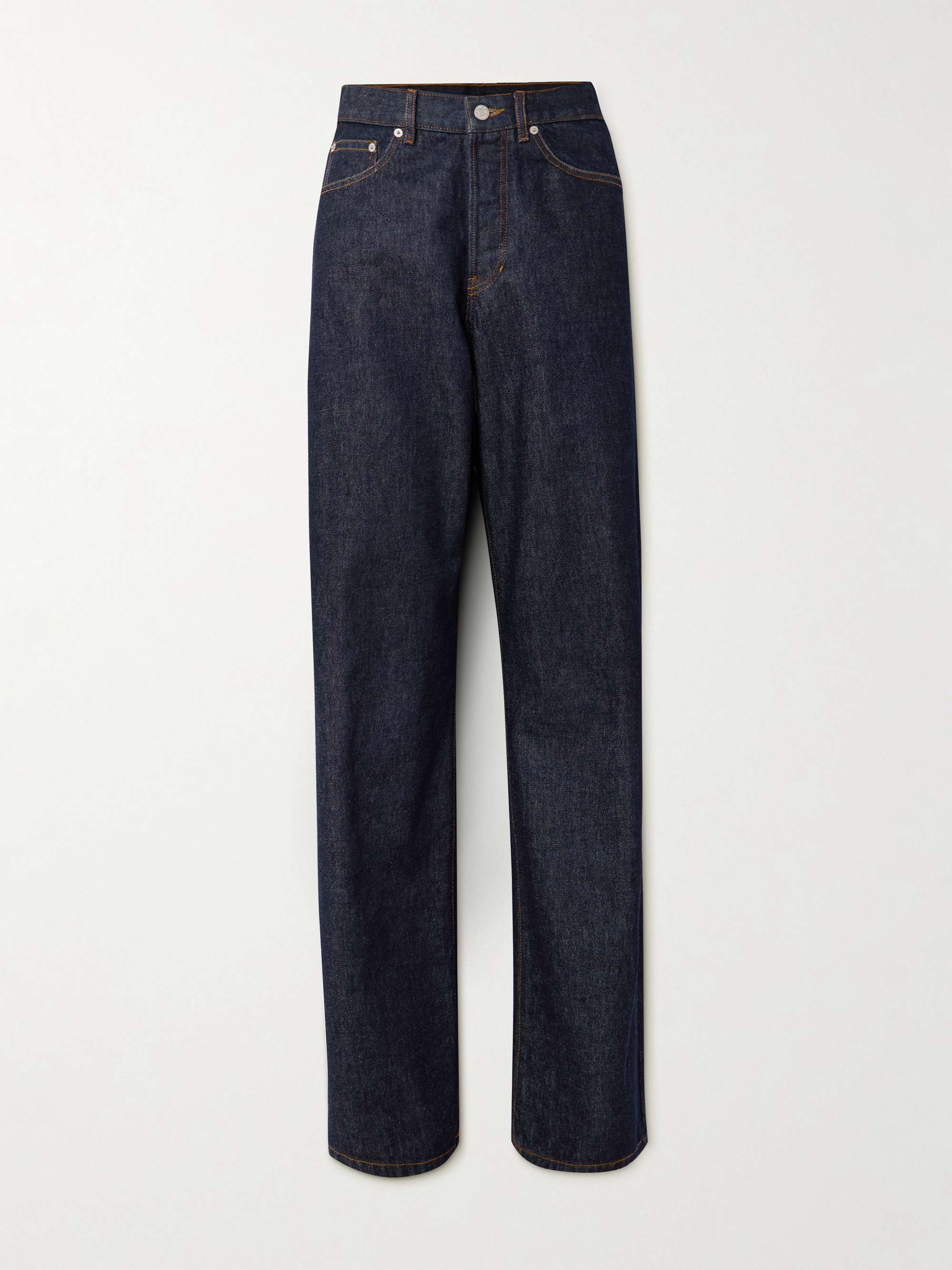 Mid-Rise Straight-Leg Jeans
