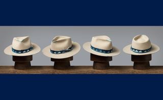 Using materials such as sheepskin, Indian floral fabrics, deadstock linen the hats are renowned for their artistic quality and high levels of workmanship