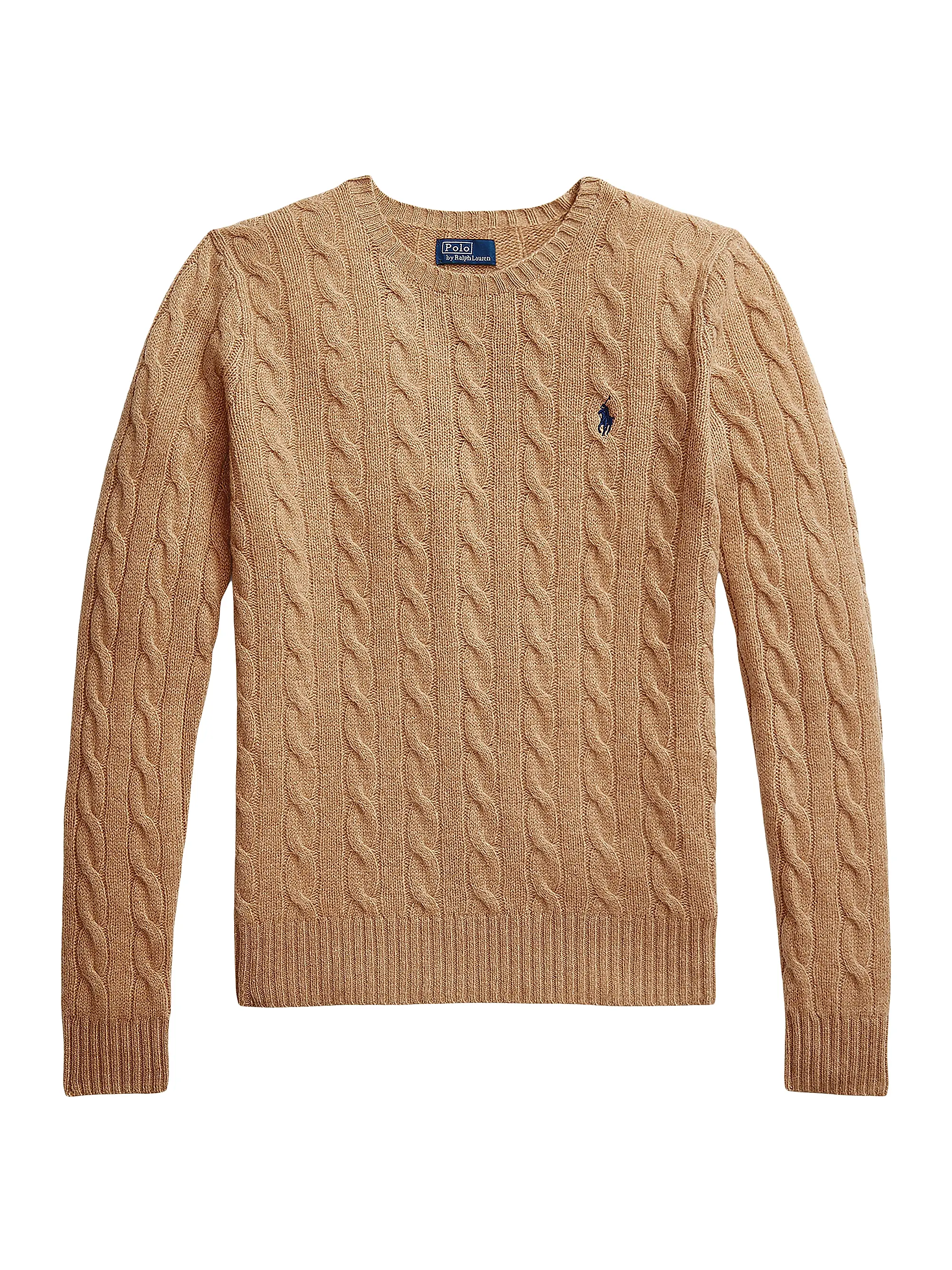 Cable-Knit Wool-Cashmere Crewneck Sweater