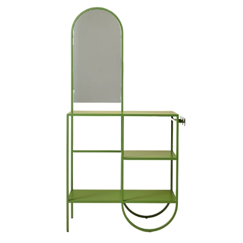 Urban Outfitters, Lucie Green Iron Mirror Entryway Storage Console
