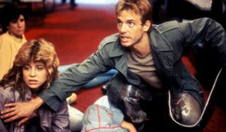 The Terminator Kyle Reese tries to protect Sarah Connor