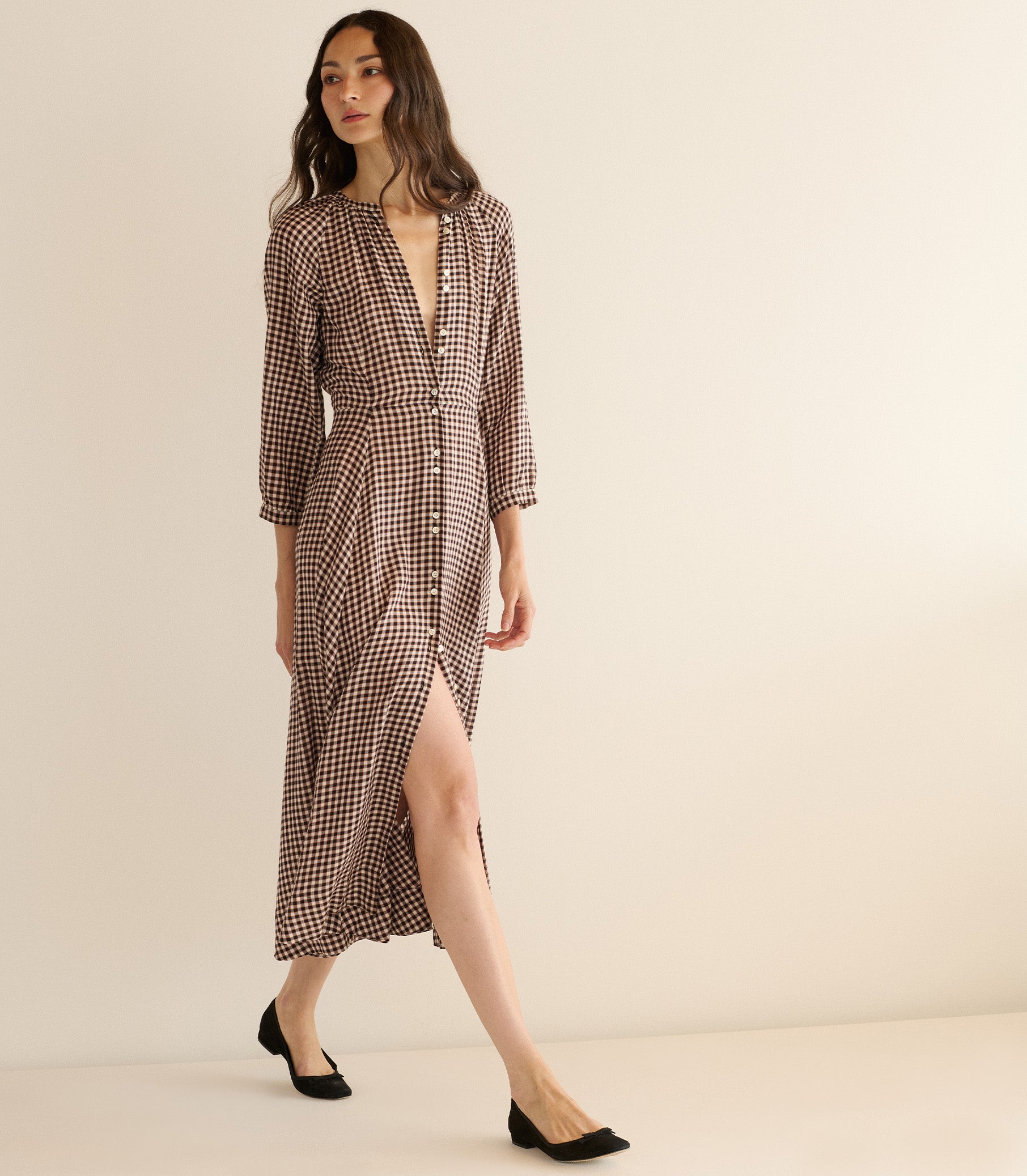 Madelaine Dress -- Delphine Plaid