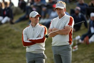 Rory McIlroy and Ian Poulter during the 2021 Ryder Cup