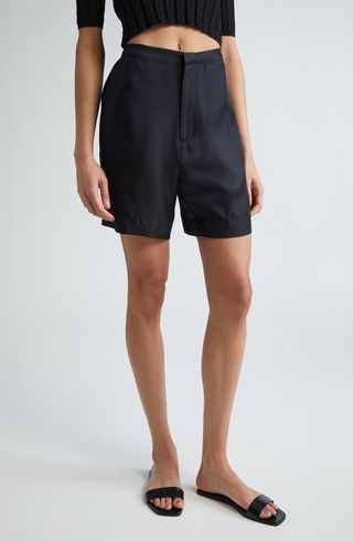 Poseidon High Waist Silk Shorts