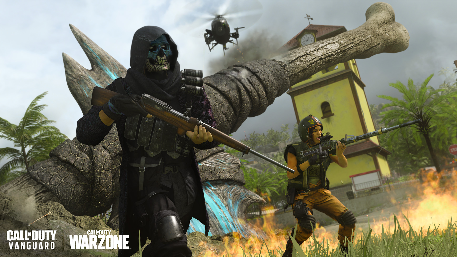 two soldiers crossing the battlefield in latest Warzone update