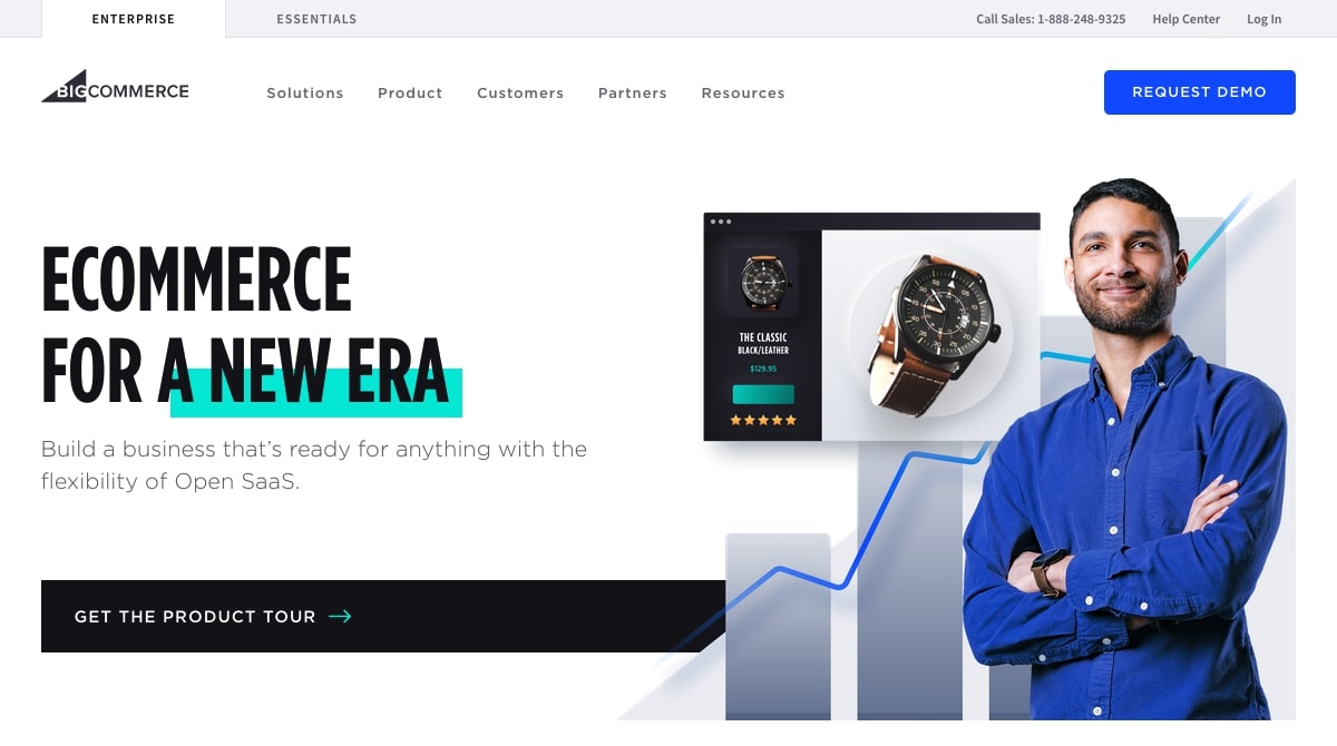 BigCommerce's homepage