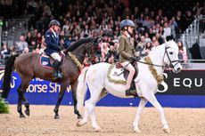 John partners up with his granddaughter Evie Whitaker to finish sixth in the GS Equestrian Pony Club Mini Major Relay.