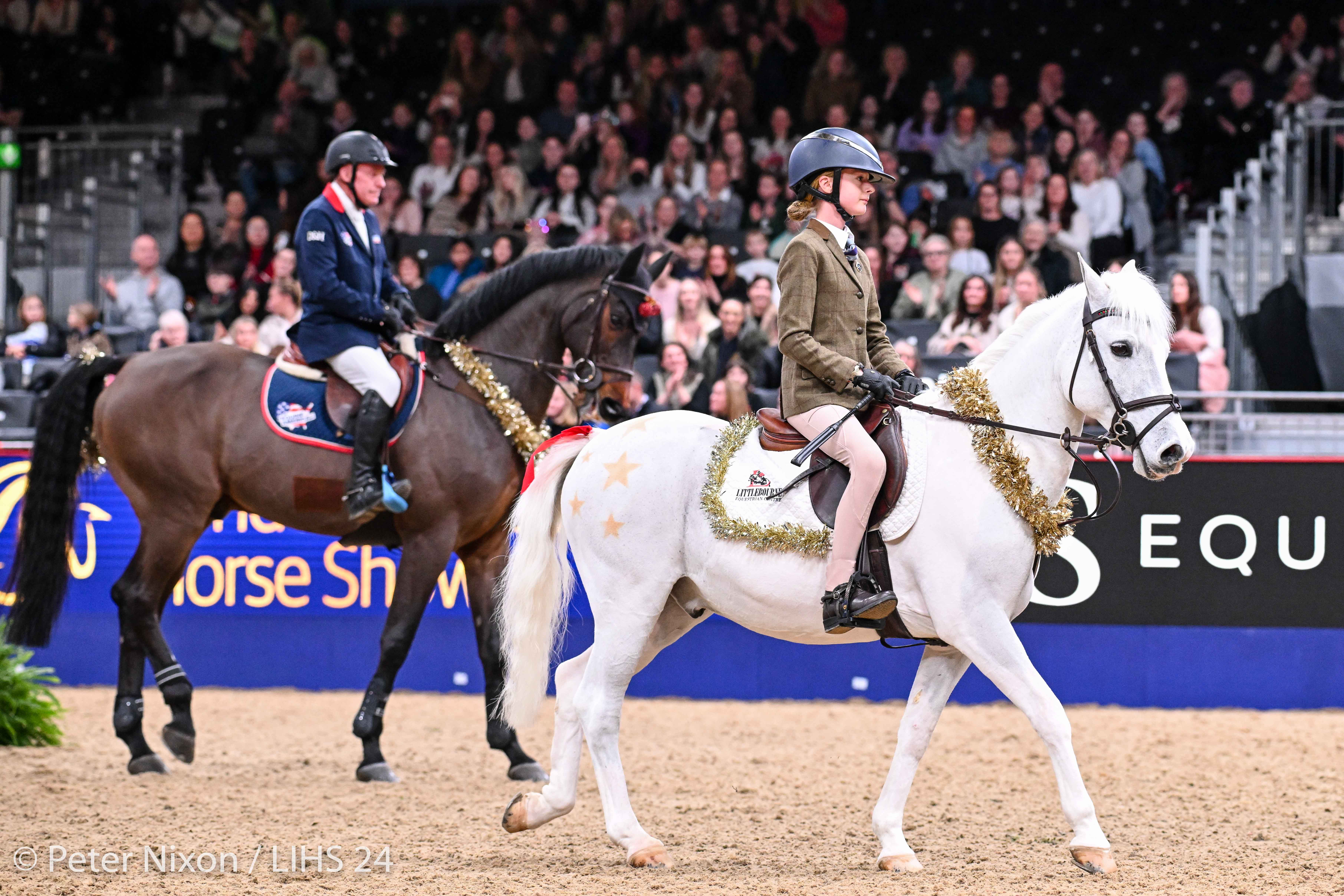 John partners up with his granddaughter Evie Whitaker to finish sixth in the GS Equestrian Pony Club Mini Major Relay.