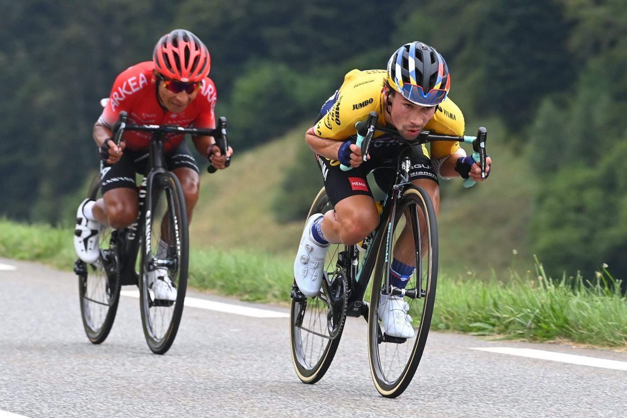 Tour de France 2020 107th Edition 7th stage Cazeres Loudenvielle 141 km 05092020 Primoz Roglic SLO Team Jumbo Visma Nairo Quintana COL Team Arkea Samsic photo Vincent KalutPNBettiniPhoto2020
