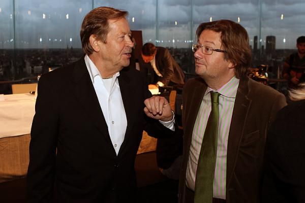 Team backer Bessel Kok and Omega Pharma CEO Marc Coucke.