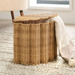 Very Home Scalloped Basket With Lid