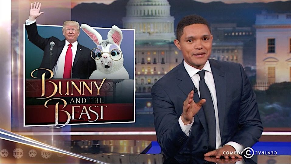 Trevor Noah laughs at Trump&amp;#039;s first White House Easter party