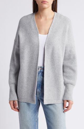 Treasure & Bond, Rib Bishop Sleeve Cardigan