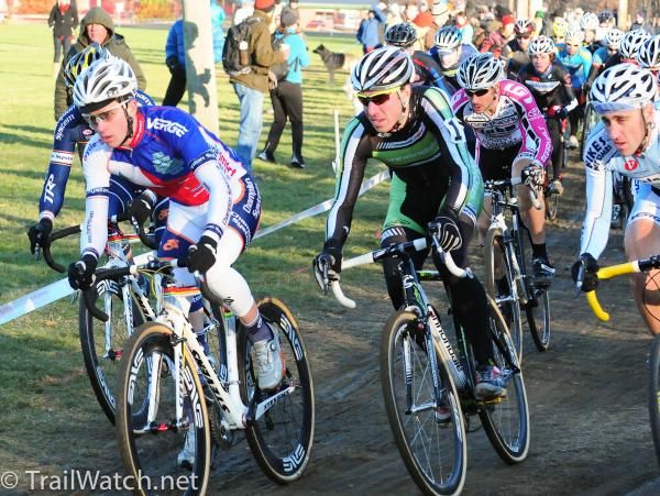 Luke Keough (Champion Systems) gets the hole shot