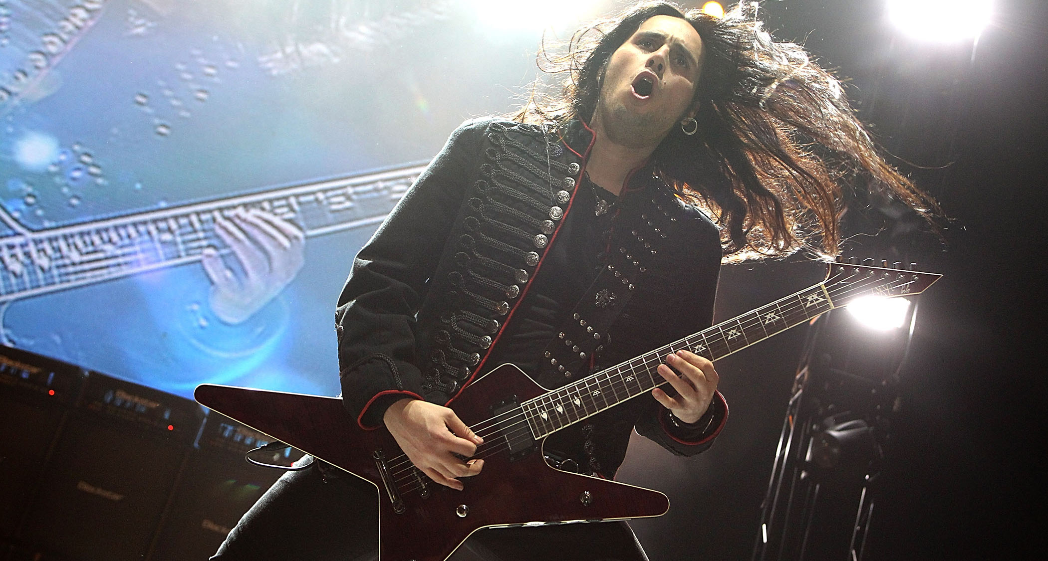 Gus G shreds on his signature ESP in a 2011 live performance with Ozzy Osbourne
