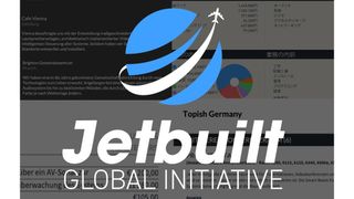 The Jetbuilt logo over its global footprint plan.