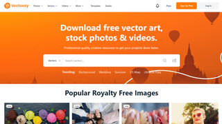 Vecteezy's free stock photo site during our test and review process