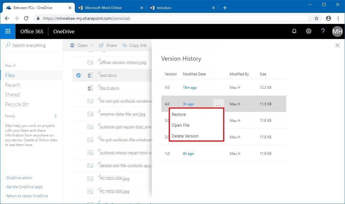 How to use version history for documents in Office | Windows Central