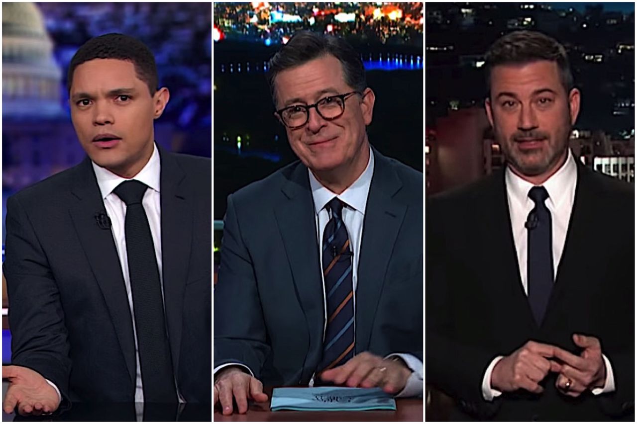 Late night hosts mock Trump&amp;#039;s border wall