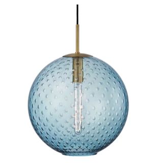 KCO Lighting Modern 3-Light Blue Striped Glass Pendant