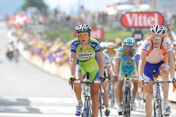 Roman Kreuziger (Liquigas-Doimo) crosses the line at Morzine-Avoriaz