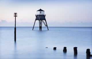 The Dovercourt Lighthouses and Causeway. ©Historic England