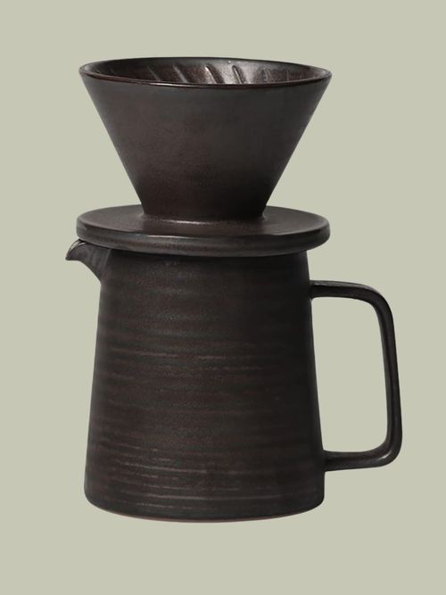 Stoneware Handmade Pour Over Coffee Maker Set