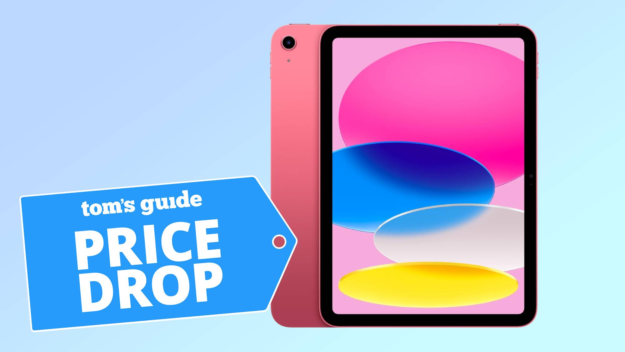 iPad 11th Gen on a blue background