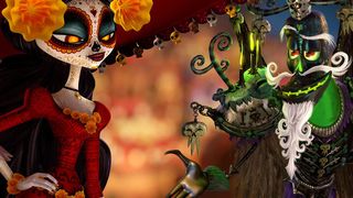 A still from the movie The Book of Life showing Day of the Dead celebrations