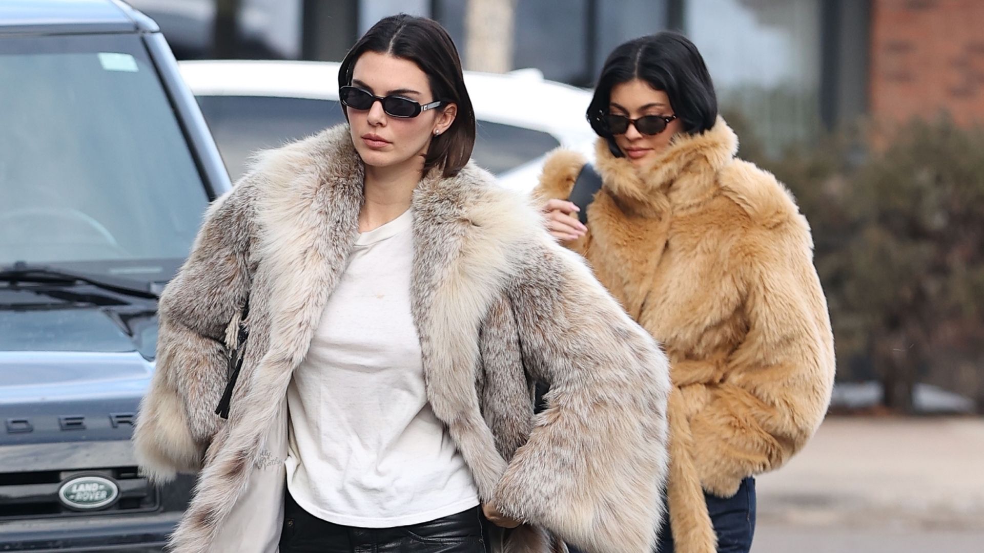 Kendall Jenner and Kylie Jenner Bundled Up in Matching Fur Coats