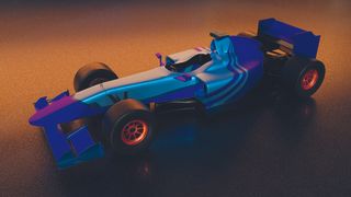 A 3D model of an F1 car