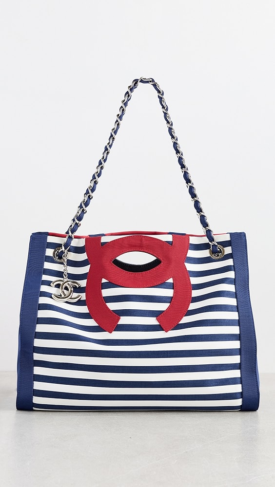 What Goes Around Comes Around Chanel Multi Nylon Mariniere Medium Tote