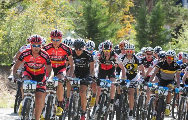 Andy Schultz (Kenda Felt) takes a turn at the front as the main contenders bide their time