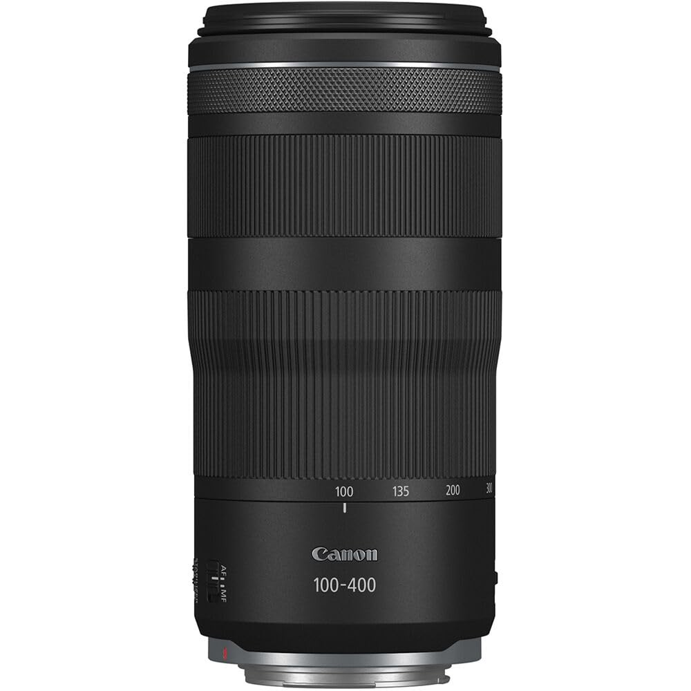 Canon RF 100-400mm F5.6-8 IS USM on a white background