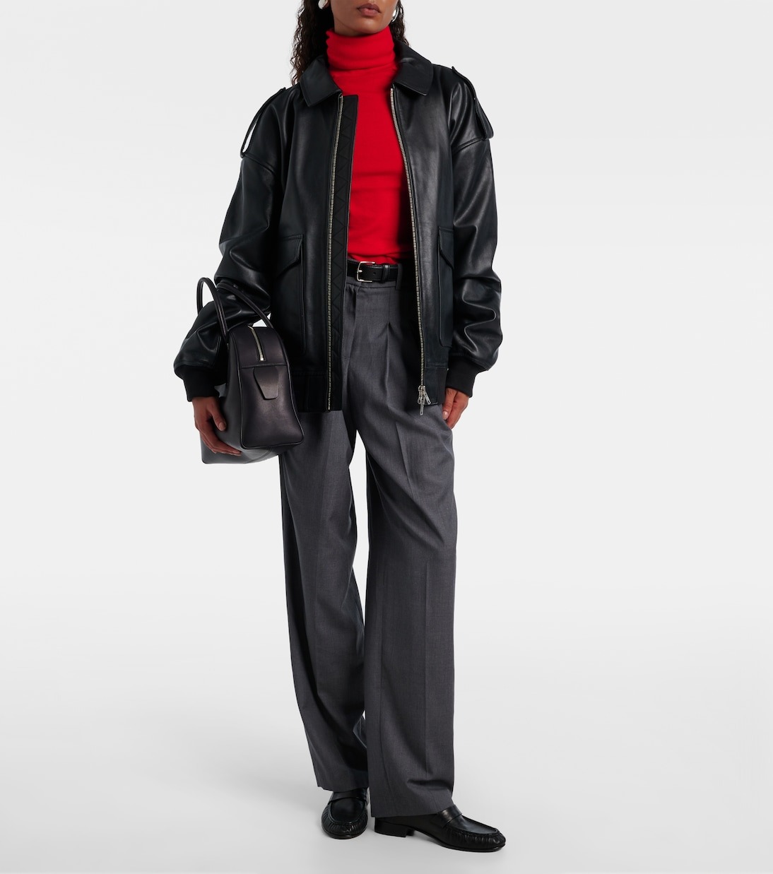 The Frankie Shop Viper Leather Jacket