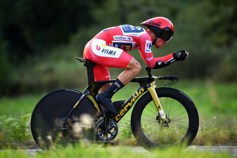 Primoz Roglic on stage 21 of the 2021 Vuelta a España