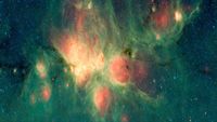 The Cat's Paw Nebula, photographed here by NASA's Spitzer Space Telescope