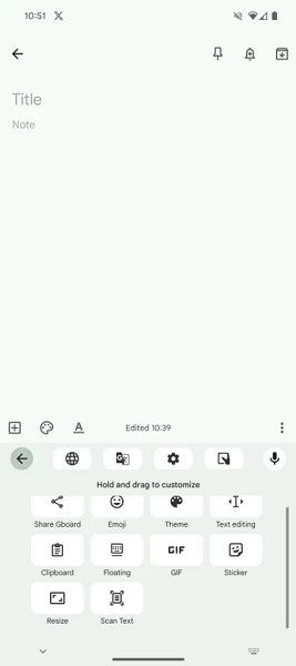 Gboard's latest beta includes a new "Scan text" option.