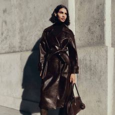 M&S croc trench coat