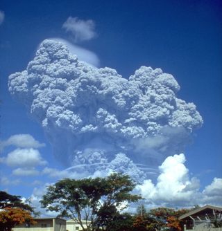 The 1991 eruption of Mt. Pinatubo in the Philippines injected into Earth’s stratosphere vast quantities of aerosol particles, which scattered and reflected sunlight, reducing Earth’s average global temperature by about 1 degree Fahrenheit over the next 15 months. Afterward, however, temperatures resumed rising.