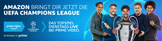 Die Top-Spiele der UEFa Champions League live bei Prime Video streamen